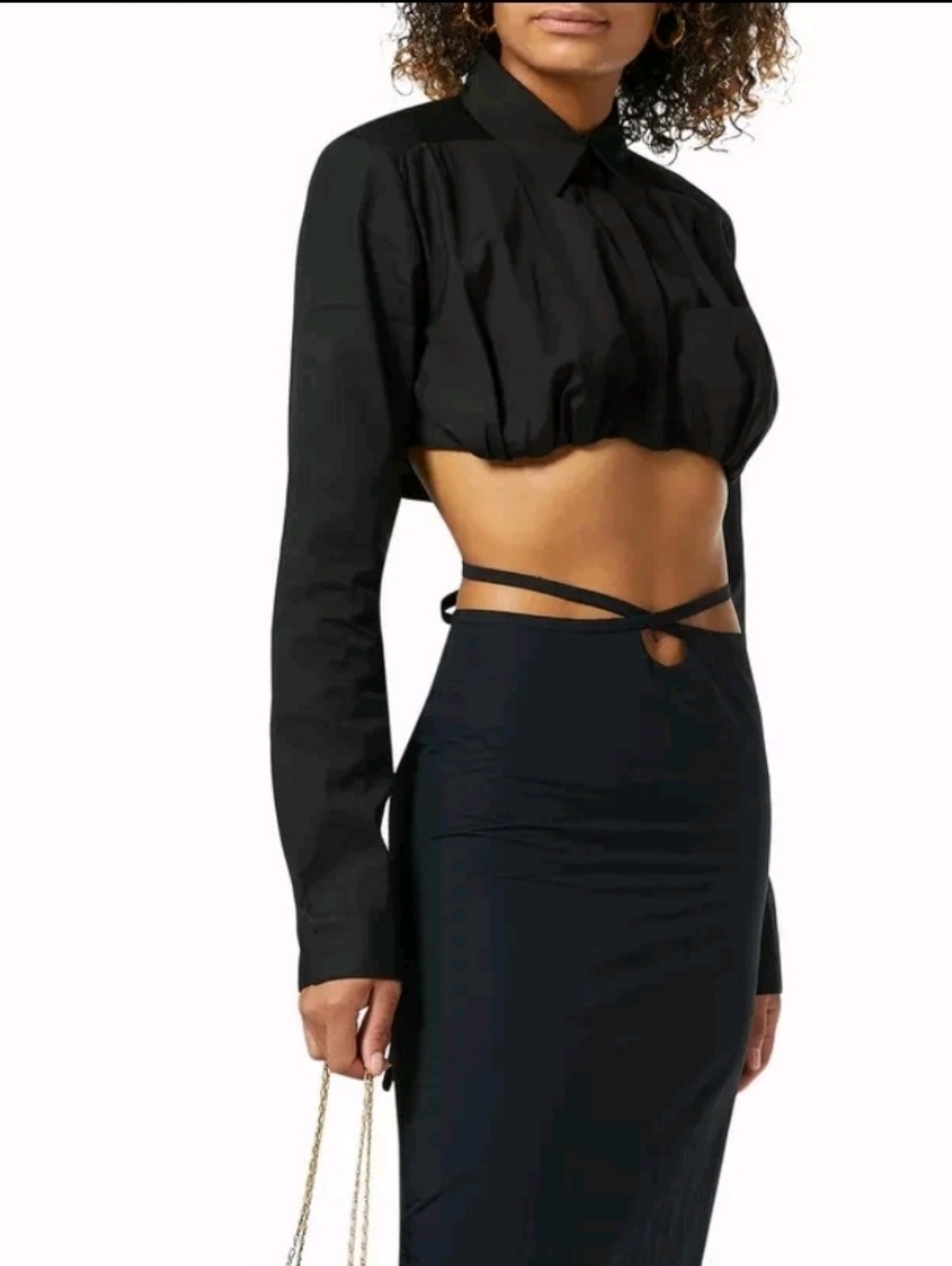 Christopher Esber Built In Bra Crop Top Xs/Us2 Nwt